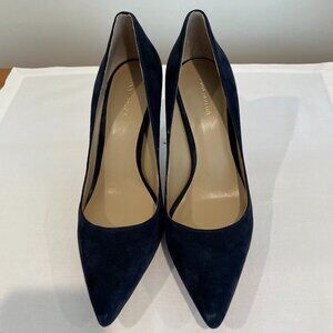 Ann Taylor Dark Navy Blue Suede Pumps